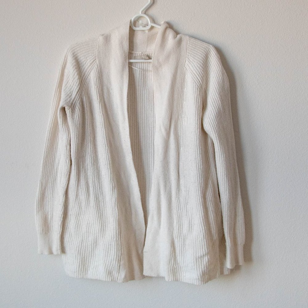 LOFT White Cardigan